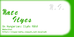 mate ilyes business card